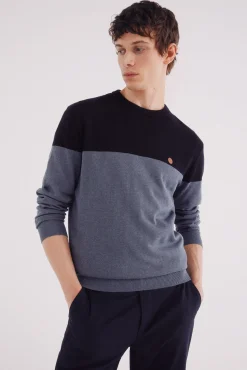 Springfield Camisolas-Camisola básico com blocos de cores azul