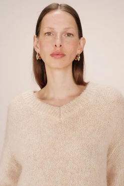 Grace & Mila Camisolas-Camisola básico com decote em V Tostado