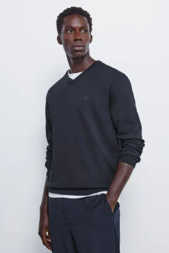 Springfield Camisolas-Camisola básico com gola em V azul