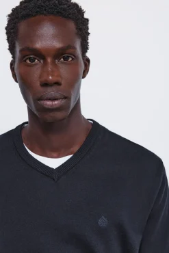 Springfield Camisolas-Camisola básico com gola em V azul