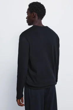 Springfield Camisolas-Camisola básico com gola em V azul