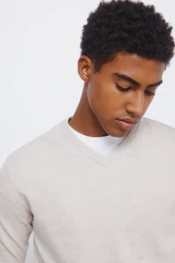 Springfield Camisolas-Camisola básico com gola em V cru