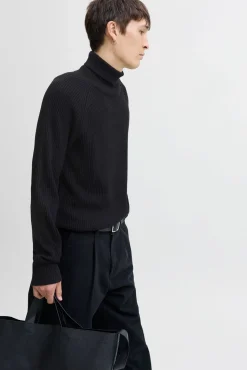 Jack & Jones Camisolas-Camisola básico de gola preto