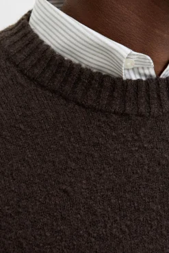 Jack & Jones Camisolas-Camisola básico de malha castanho