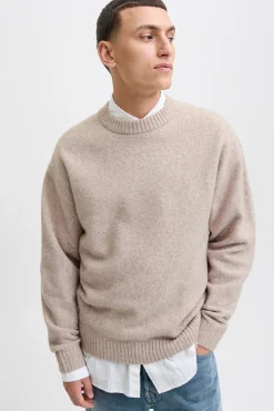 Jack & Jones Camisolas-Camisola básico de malha cinzento