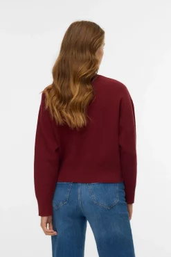 Vero Moda Camisolas-Camisola básico de malha Vermelho