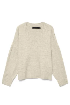 Vero Moda Camisolas-Camisola básico de malha Tostado