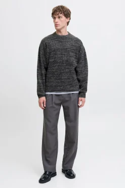 Jack & Jones Camisolas-Camisola básico de malha cinzento