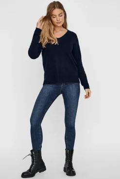 Vero Moda Camisolas-Camisola básico de malha Azul