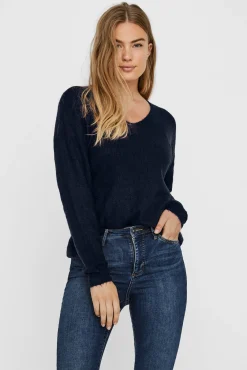 Vero Moda Camisolas-Camisola básico de malha Azul