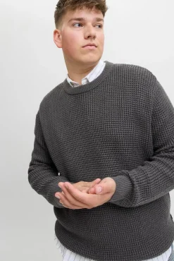 Jack & Jones PLUS Camisolas-Camisola básico de malha liso cinzento