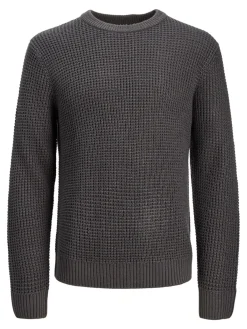 Jack & Jones PLUS Camisolas-Camisola básico de malha liso cinzento