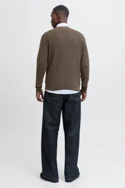 Jack & Jones Camisolas-Camisola básico de malha liso Castanho