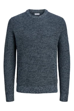 Jack & Jones Camisolas-Camisola básico de malha liso azul