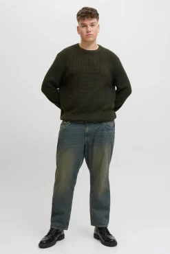 Jack & Jones PLUS Camisolas-Camisola básico de malha liso verde