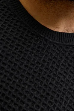 Jack & Jones PLUS Camisolas-Camisola básico de malha liso preto