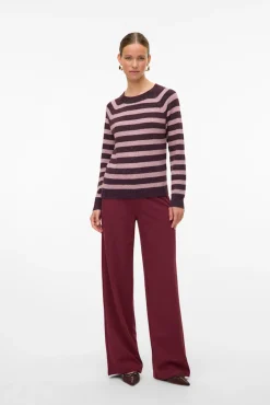 Vero Moda Camisolas-Camisola básico feminino de manga comprida Roxo