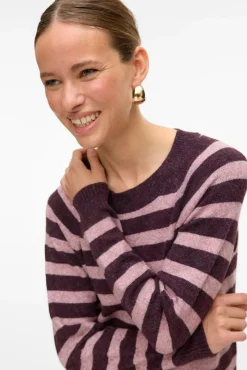 Vero Moda Camisolas-Camisola básico feminino de manga comprida Roxo