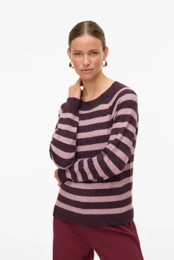 Vero Moda Camisolas-Camisola básico feminino de manga comprida Roxo