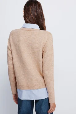 Springfield Camisolas-Camisola camisa combinada cru