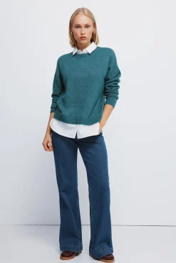 Springfield Camisolas-Camisola camisa combinada verde