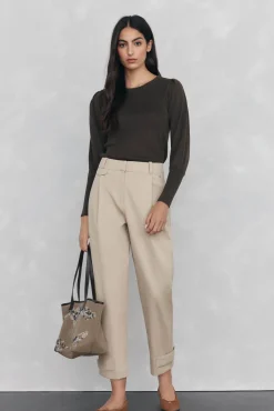 Pedro del Hierro Camisolas-Camisola canelada manga abaloada Verde