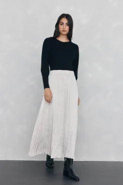 Pedro del Hierro Camisolas-Camisola canelada manga abaloada Preto