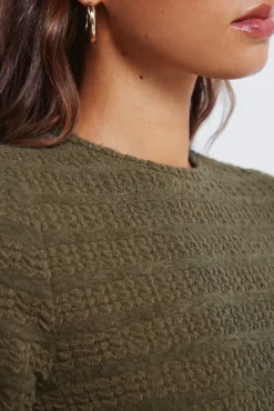 Springfield Camisolas-Camisola chenille estrutura Caqui escuro