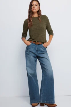 Springfield Camisolas-Camisola chenille estrutura Caqui escuro