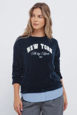 Springfield Camisolas-Camisola chenille "New York" azul