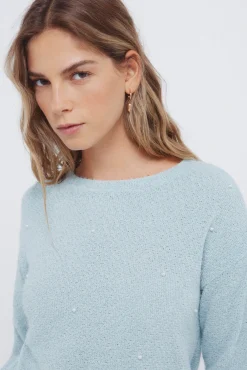 Springfield Camisolas-Camisola chenille pérolas verde