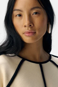 Object Camisolas-Camisola com acabamento contrastante Tostado