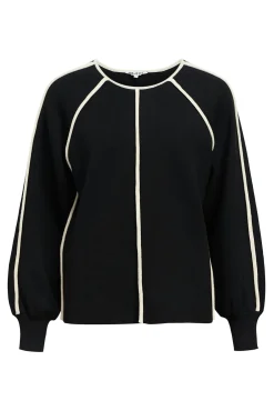 Object Camisolas-Camisola com acabamento contrastante Preto