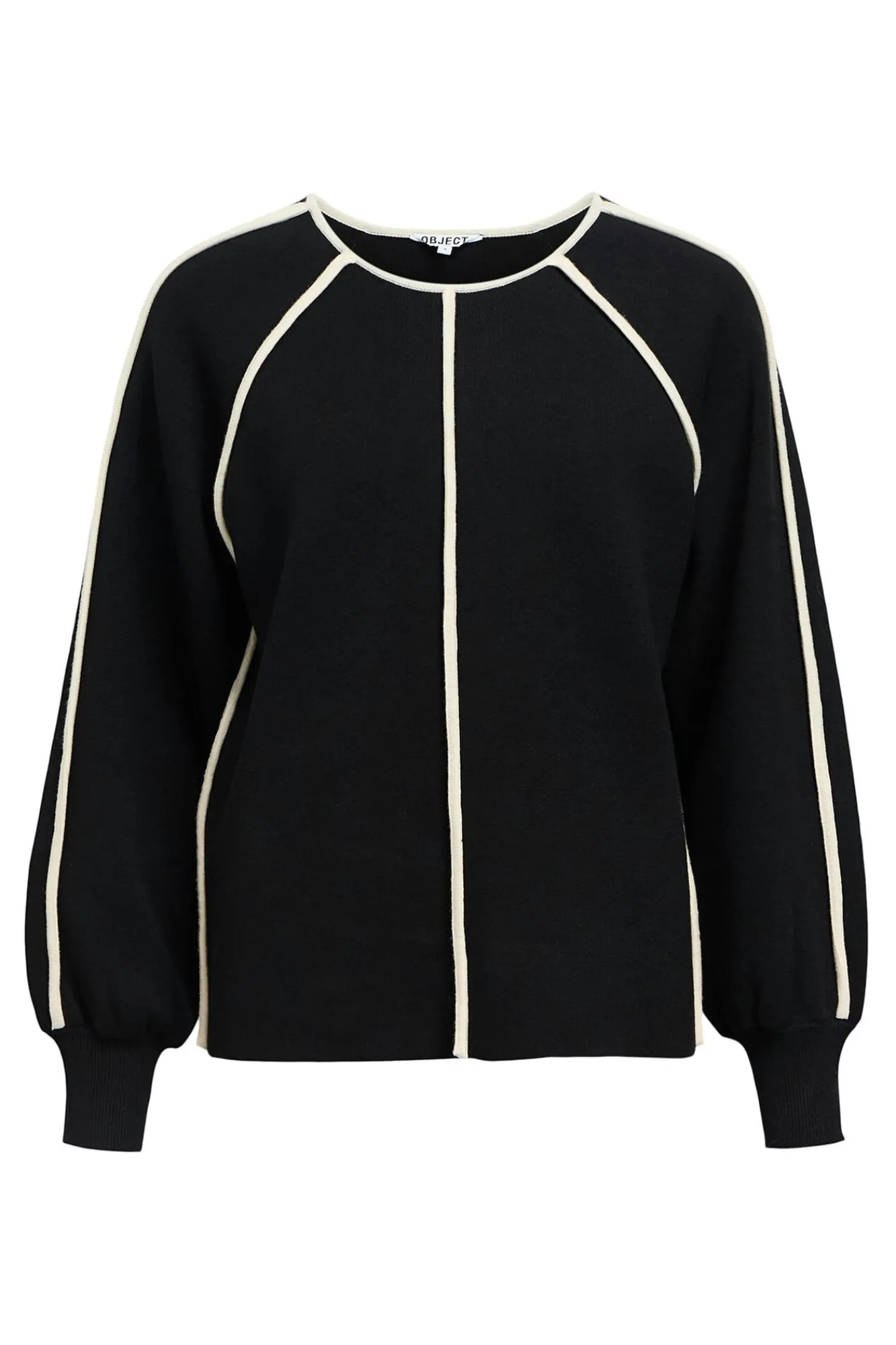 Object Camisolas-Camisola com acabamento contrastante Preto