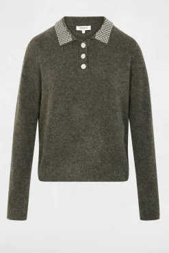 Morgan Camisolas-Camisola com botões Cinzento