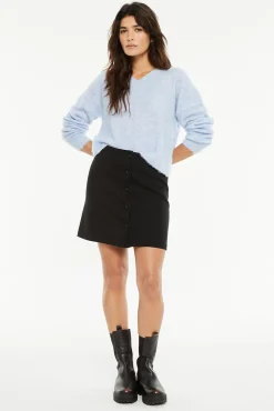 System Action Camisolas-camisola com decote em V azul