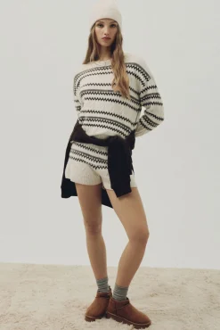 Springfield Camisolas-Camisola com detalhes jacquard castanha castanho