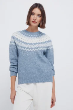 Springfield Camisolas-Camisola com detalhes jacquard azul