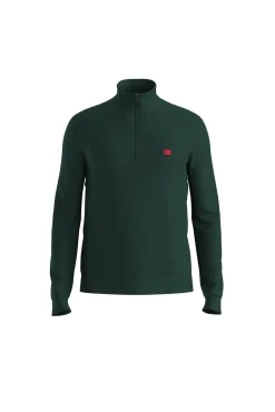 HUGO Camisolas-Camisola com fecho-éclair Verde