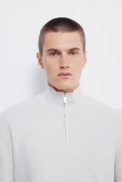 Springfield Camisolas-Camisola com fecho-éclair liso cinzento