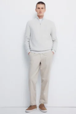 Springfield Camisolas-Camisola com fecho-éclair liso cinzento