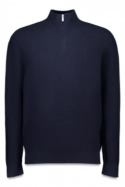 Springfield Camisolas-Camisola com fecho-éclair liso azul