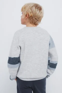 Springfield Kids Malhas-Camisola com figuras geométricas para meninos azul