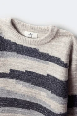 Springfield Kids Malhas-Camisola com figuras geométricas para meninos azul