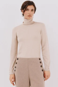 Cortefiel Camisolas-Camisola com gola alta Tostado