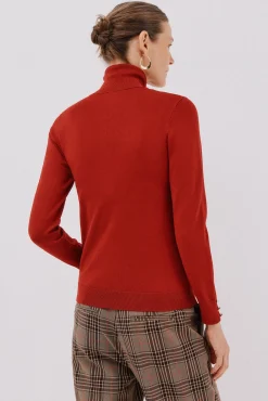 Cortefiel Camisolas-Camisola com gola alta Vermelho