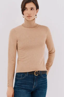 Cortefiel Camisolas-Camisola com gola alta Tostado