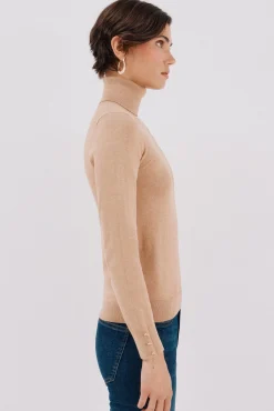 Cortefiel Camisolas-Camisola com gola alta Tostado