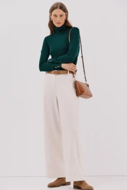 Cortefiel Camisolas-Camisola com gola alta Verde