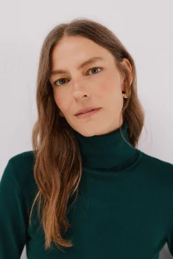 Cortefiel Camisolas-Camisola com gola alta Verde